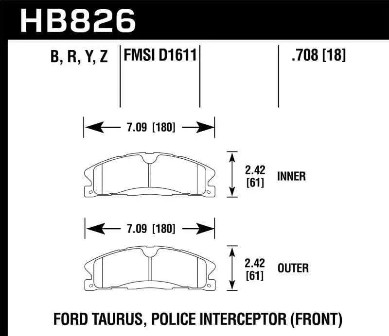 Hawk Performance HB826B.708