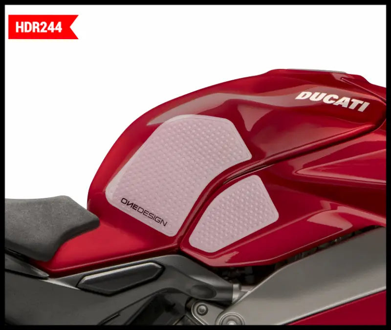 ONE EMBLEMS Hdr Tank Side Pad Clear Duc for Powersports