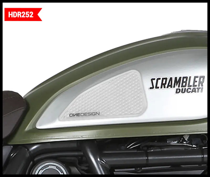 ONE EMBLEMS Hdr Tank Side Pad Clear Duc for Powersports