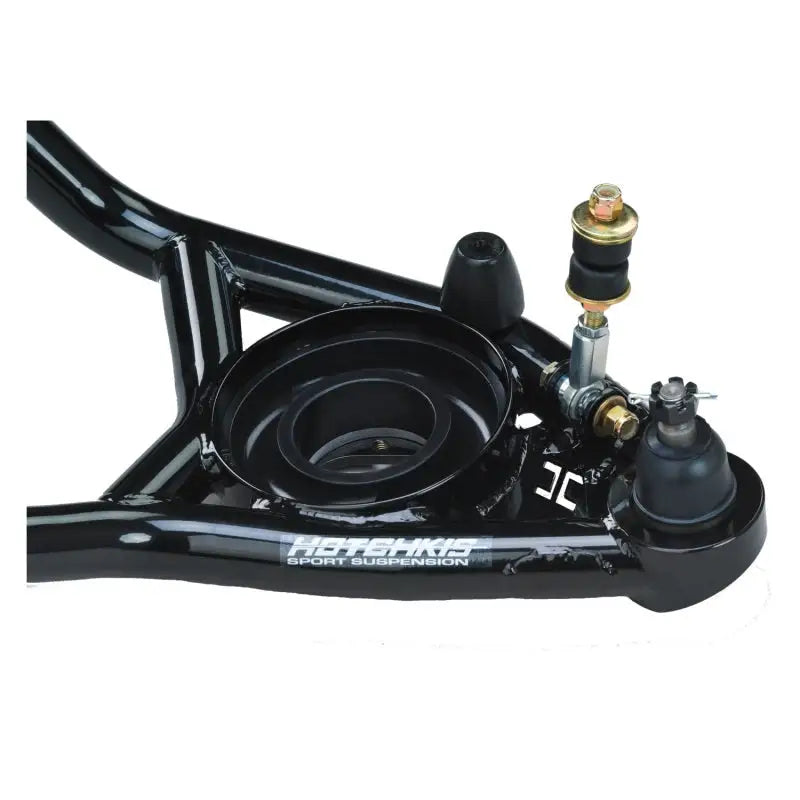 Black automotive lower A-arms with ball joint and sway bar link for GM A-Body