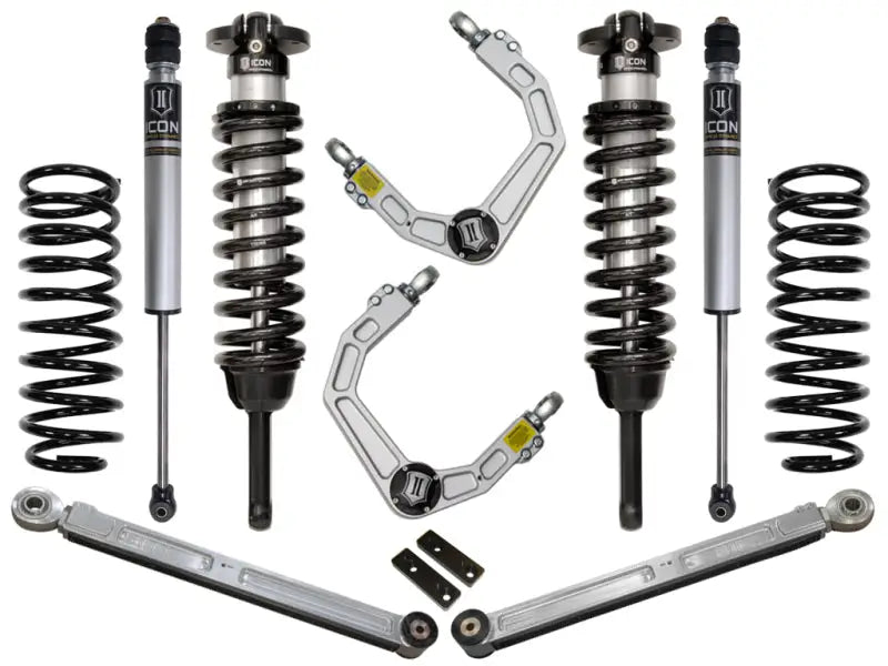 ICON 2010+ Toyota FJ/4Runner 0-3.5in Stage 3 Suspension System with Billet UCA, featuring upper control arms with ICON's patented Delta Joint, ideal for RV, off-road, and truck accessories, Performance, Truck & Automotive, Suspension, AVADA - Best Sellers
