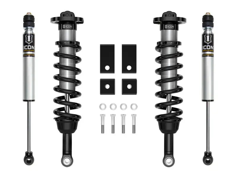 ICON 2022+ Toyota Tundra 1.5-2.25in Stage 3 Suspension System with V.S. 2.0 Aluminum Series Rear Shocks and V.S. 2.5 Series Front Coilovers.