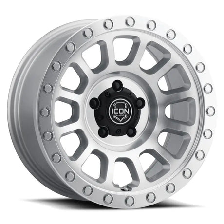 ICON Hulse 17 X 8.5 6 X 5.5 0mm Offset 4.75in BS Silver Machined - RV and Auto Parts