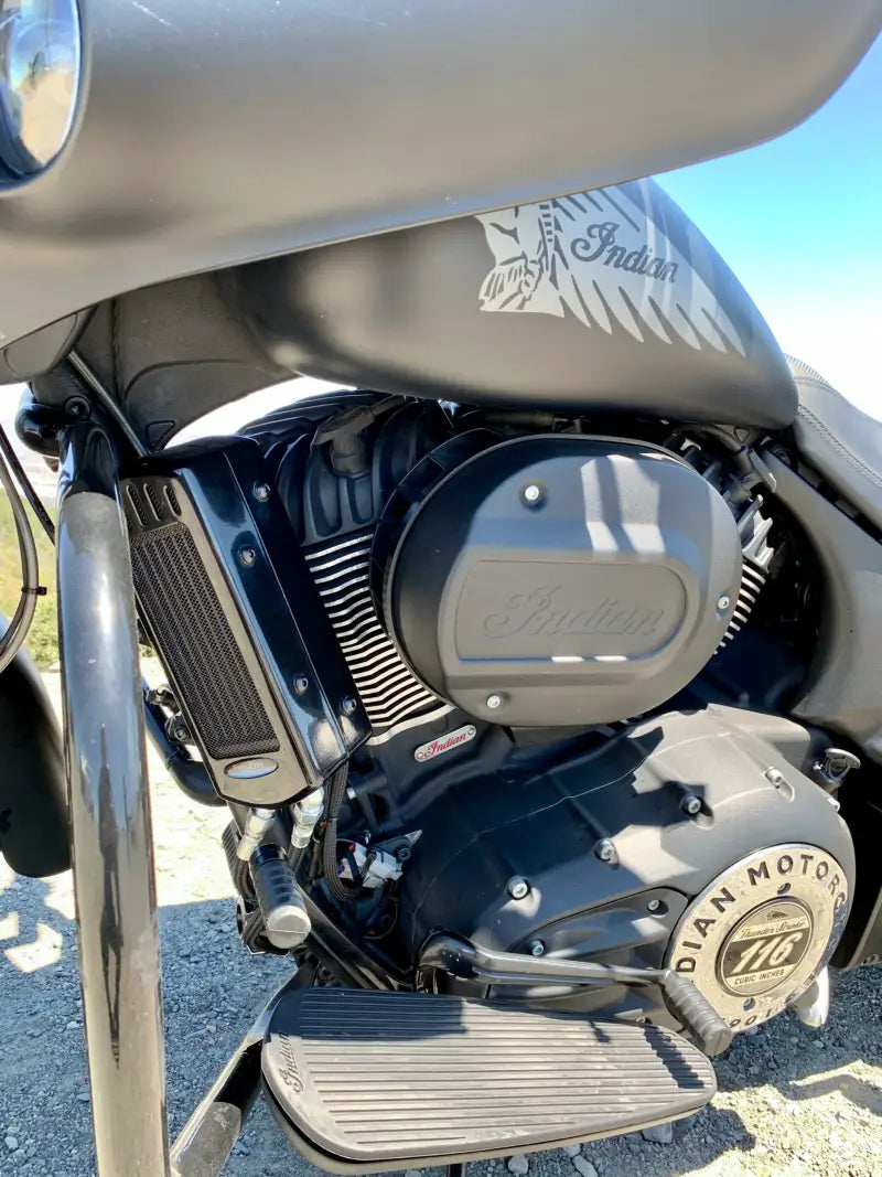 Indian Oil Cooler Side Mount Black