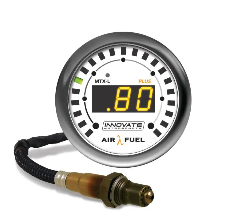 Innovate MTX-L PLUS Digital Air/Fuel Ratio Gauge Kit with O2 Sensor, 8ft Cable.