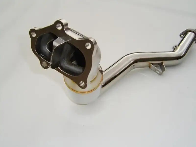Invidia 02-07 WRX/STi Polished Divorced Waste Gate Downpipe with High Flow Cat - HS05SW1DPC