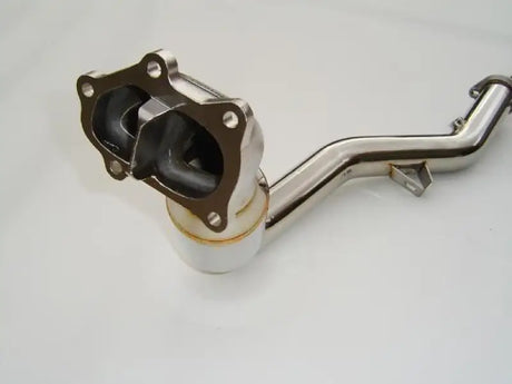 Invidia 02-07 WRX/STi Polished Divorced Waste Gate Downpipe with High Flow Cat - HS05SW1DPC