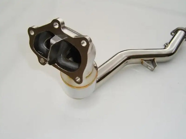 Invidia 02-07 WRX/STi Polished Divorced Waste Gate Downpipe with High Flow Cat - HS05SW1DPC