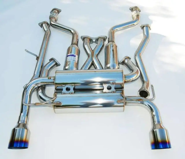 Invidia 02-08 Nissan 350z Gemini Single Layer Titanium Tip Cat-back Exhaust - HS02N3ZGIT