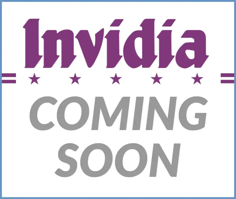 Coming soon sign for Invidia with rolled titanium tip on Toyota Supra exhaust system