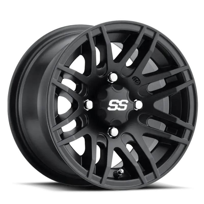 ITP SS 316 12x7 / 4x110 BP / 2+5 Offset Matte Black Wheel - RV and Auto Parts