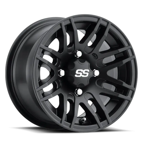 ITP SS 316 12x7 / 4x110 BP / 2+5 Offset Matte Black Wheel - RV and Auto Parts