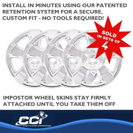 IWCIMP490X Coast2Coast WS Silverado Tahoe Chrome 20" 5 Spoke wheel set with chrome finish, Coast2Coast design, and 5-spoke pattern, perfect for RV, Automotive, Powersports, off-road, marine, exterior, truck accessories, interior, truck bed, RV parts, Wheel and Tire Accessories,AVADA - Best Sellers,Must Haves