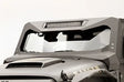 JK3022-1 Fab Fours Vicowl Inst 20 installed on a 2007-2016 Jeep Wrangler JK, featuring a distinctive and durable visor for enhanced appearance and protection.