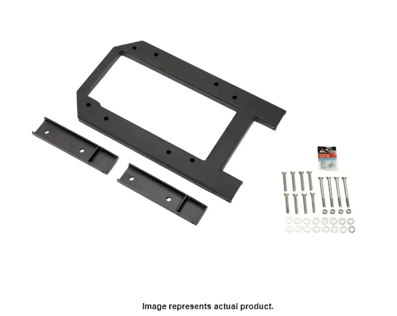 Black metal mounting bracket with hardware for Mor Ryde tailgate reinforcement pickups