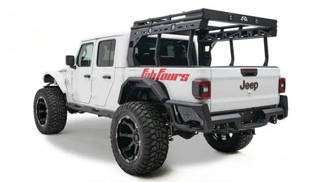JT1001-1 Fab Fours Gladiator Rear Fender on Jeep, showcasing rugged design and premium materials.