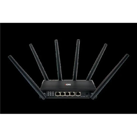 Black KC1000 King King Passport Mobile Cellular Router with six antennas for better coverage