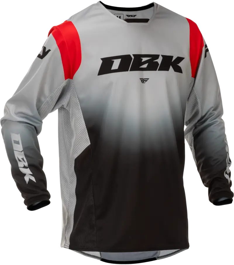 Kinetic Dbk Jersey Grey/Black/Red Lg - FLY RACING