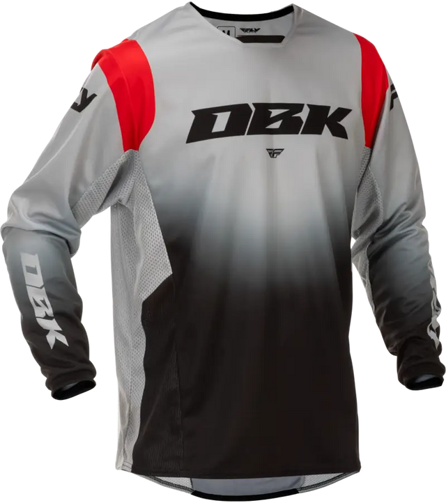 Kinetic Dbk Jersey Grey/Black/Red Lg - FLY RACING