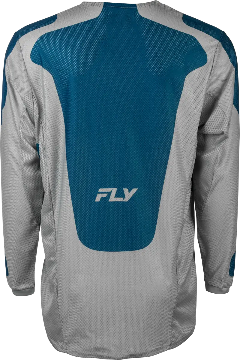Kinetic Mesh Sym Jersey Grey/Blue Md - FLY RACING