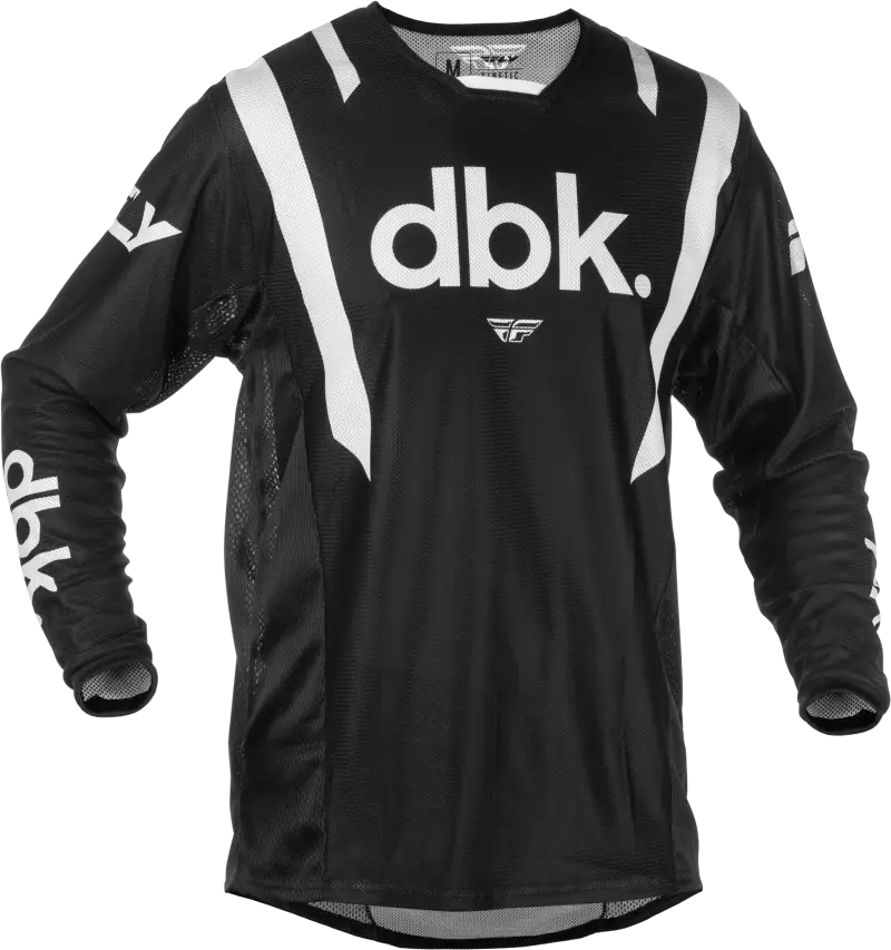 Kinetic Mesh Dbk Jersey Black/White Md - FLY RACING