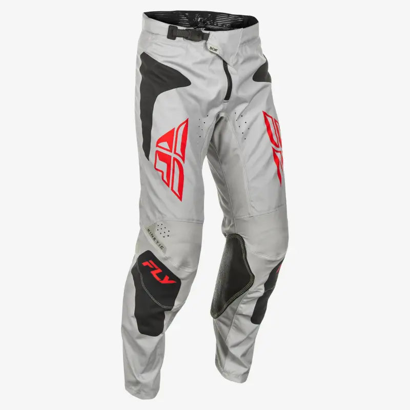 Kinetic Sym Pants Ca/Ny Light Grey/Red/Black Sz 32 - FLY RACING