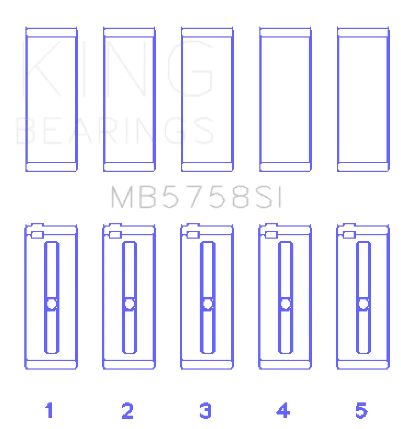 King 2007 Mini Cooper N14B16 (Size + .3mm Undersize) Main Bearing Set - Truck & Automotive