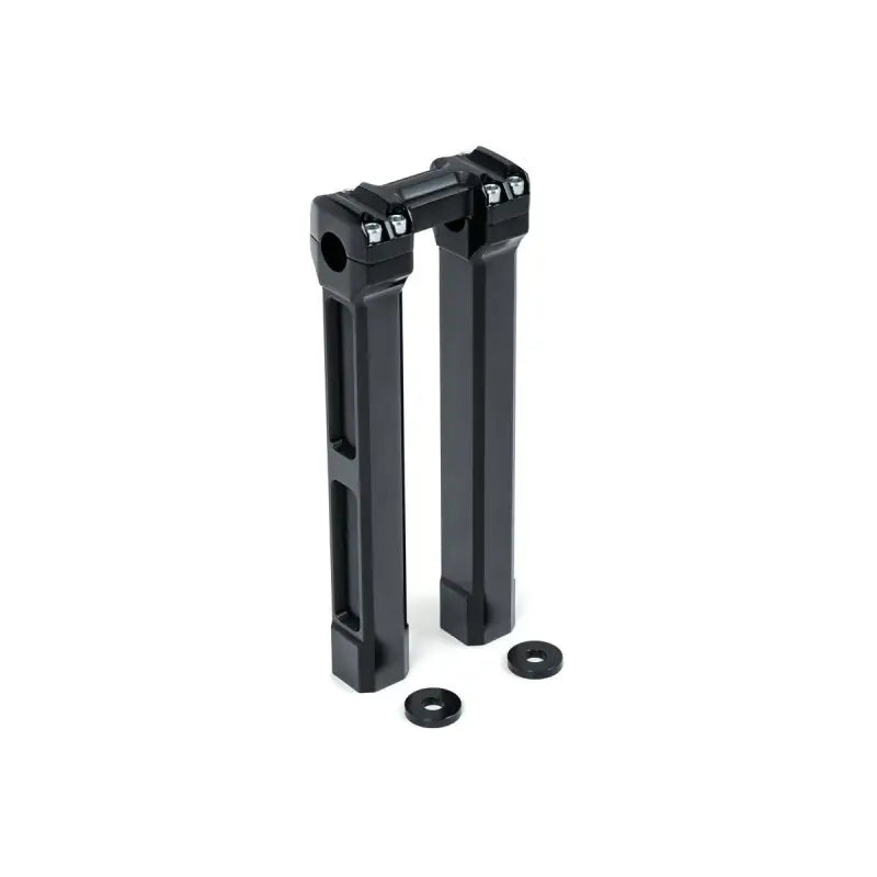 Black Kuryakyn 12inch Billet Handlebar Risers for enhanced handlebar comfort