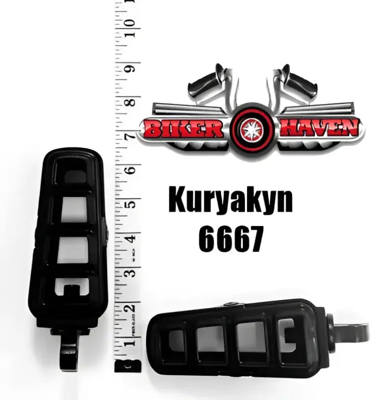 Kuryakyn Dillinger Pegs With Male Mount Adapter Satin Black - 6667 - Controls