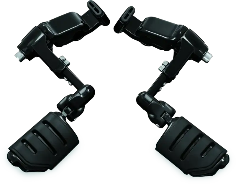Kuryakyn Ergo III Adjustable Mount With Trident Dually ISO Pegs Gloss Black - RV and Auto Parts
