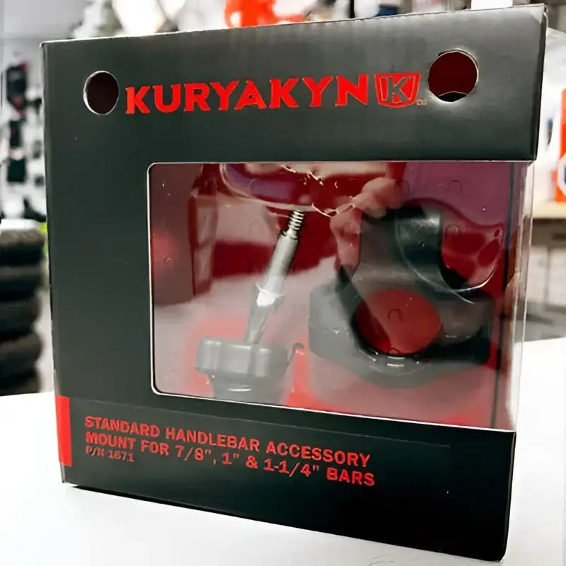 Kuryakyn Handlebar Accessory Mount Standard 7/8 to 1-1/4in Bar Black - 1671 - Controls