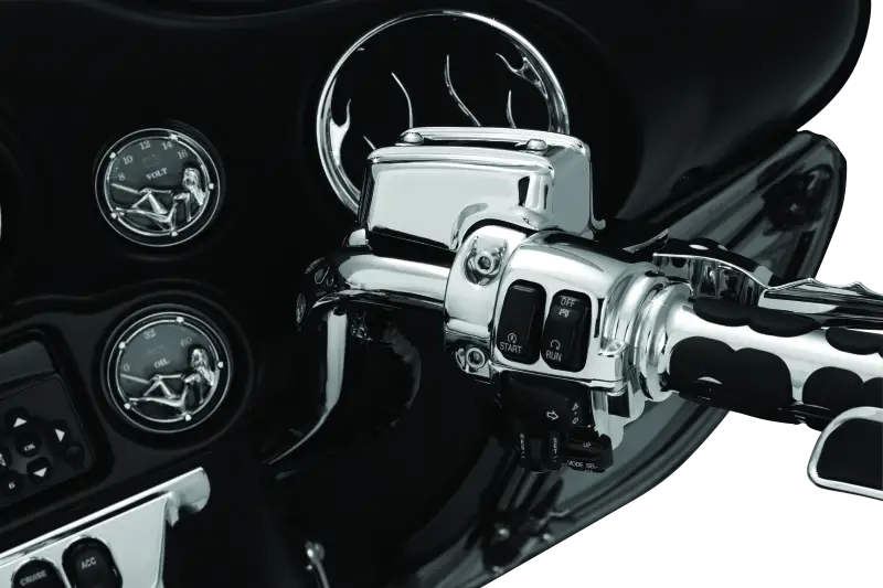 Kuryakyn Handlebar Control Dress Up Kit Chrome - Kuryakyn