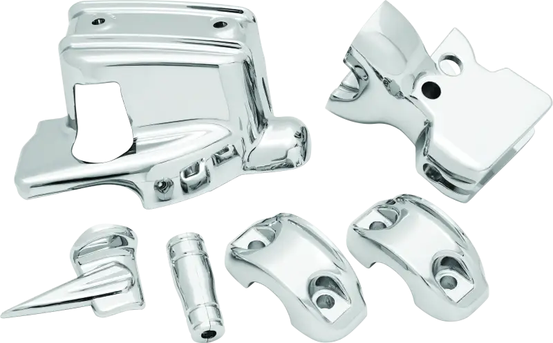 Kuryakyn Handlebar Control Dress Up Kit Chrome - Kuryakyn