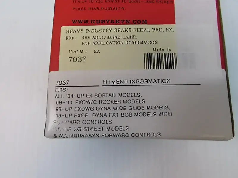 Kuryakyn Heavy Industry Brake Pedal 84-17 FX Models Chrome - 7037 - Interior Accessories