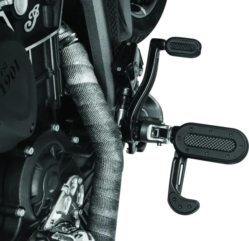 Kuryakyn Heavy Industry Shift & Brake Peg Black for motorcycle foot controls