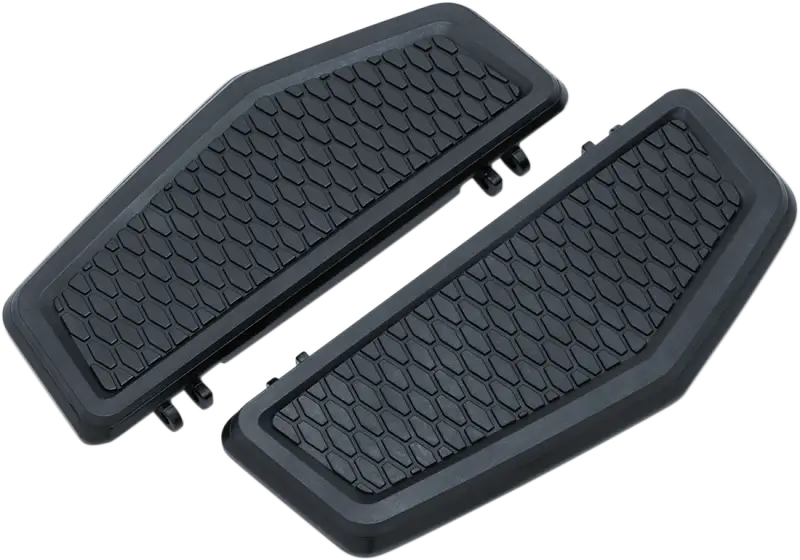 Black textured Kuryakyn Hex Driver Floorboards for easy grip and style
