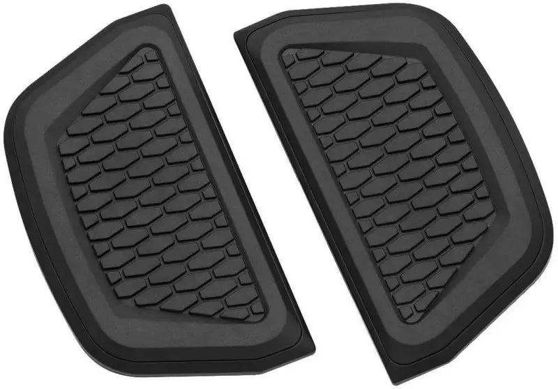 Black textured rubber pads for Kuryakyn Hex Passenger Board Inserts for added grip