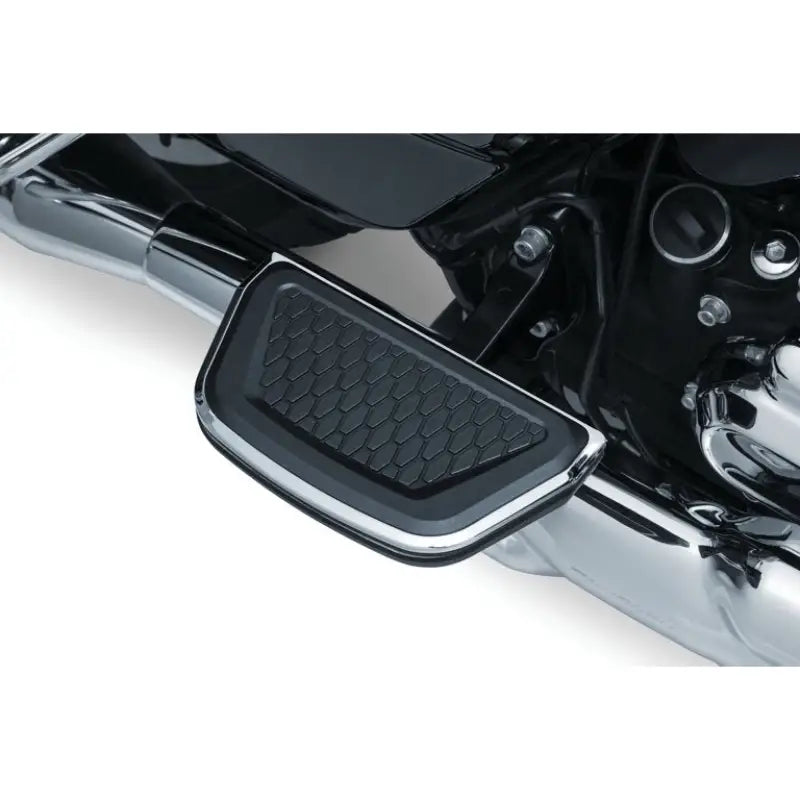Kuryakyn Hex Passenger Board Inserts Chrome motorcycle floorboard with trim