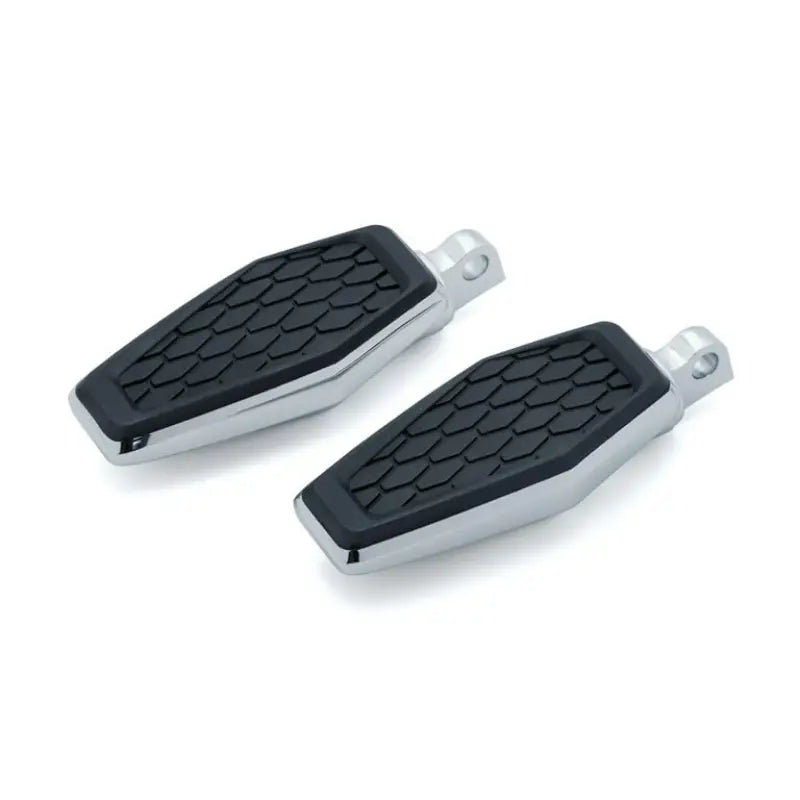 Chrome motorcycle foot pegs from Kuryakyn Hex Pegs with adapters for bikes