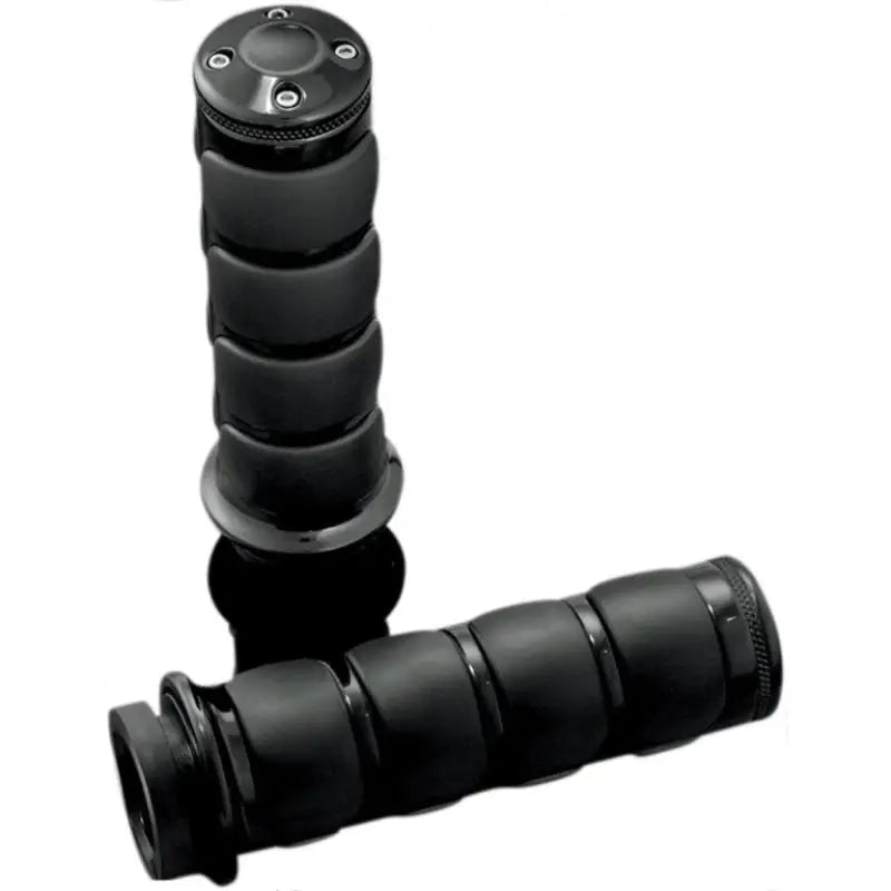 Black motorcycle handlebar grips for Kuryakyn ISO Grips Throttle-By-Wire Kuryakyn ISO