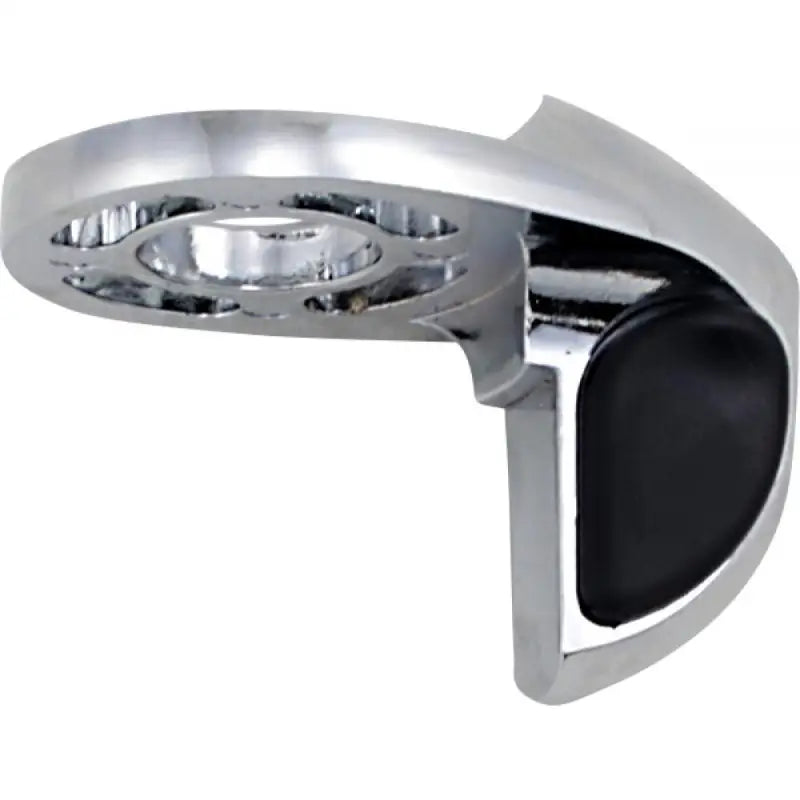 Chrome-plated metal Kuryakyn ISO Throttle Boss with black insert for smooth rides