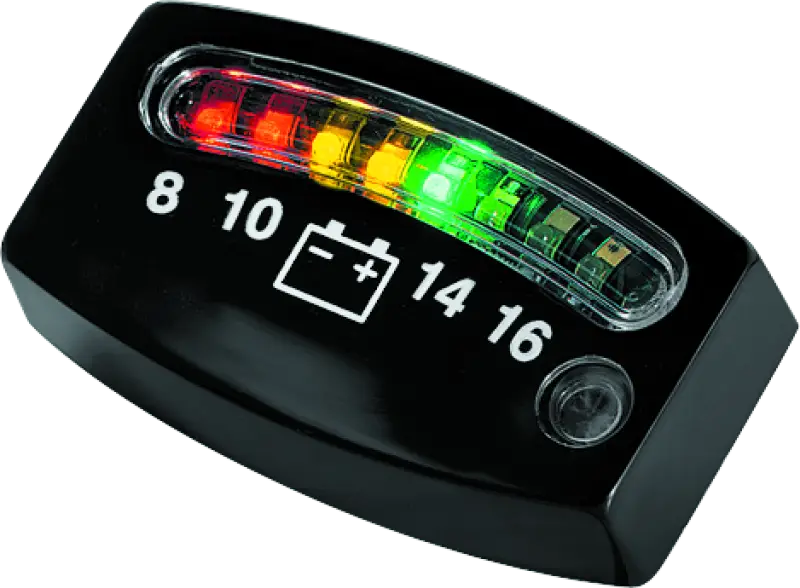 Kuryakyn LED Battery Gauge Universal Black - Kuryakyn