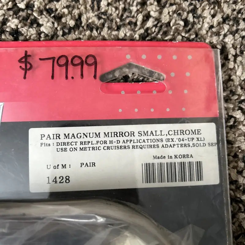 Kuryakyn Magnum Mirrors Small Flat Glass Chrome - 1428 - Interior Accessories