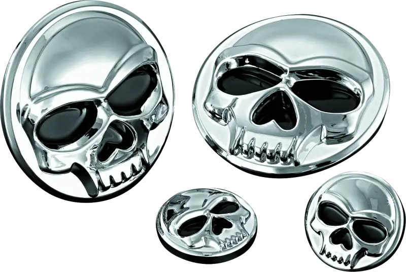 Kuryakyn Replacement Components Zombie Medallions 1in Diameter Chrome - Kuryakyn