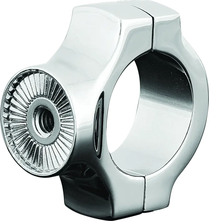 Kuryakyn Side Mount License Plate Holder Clamp 86-17 Softails Chrome - Kuryakyn