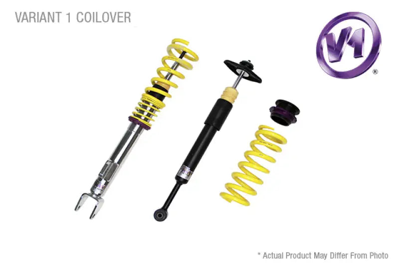 Car suspension components from KW Coilover Kit V1 for Volkswagen Tiguan without electronic dampers