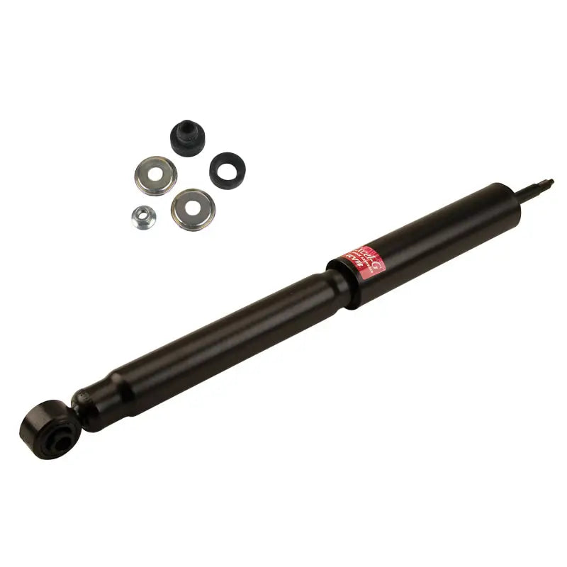 Black shock absorber with mounting hardware for Dodge Ram KYB Excel-G shocks