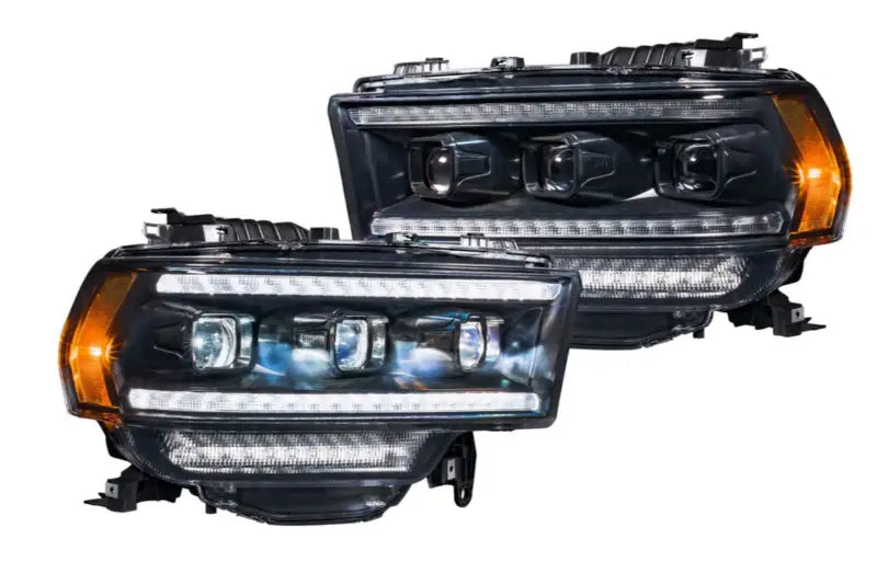 LF701 Morimoto Xb LED Headlights for Dodge Ram HD 2019+, enhanced illumination, sleek design, easy installation, and durable construction.