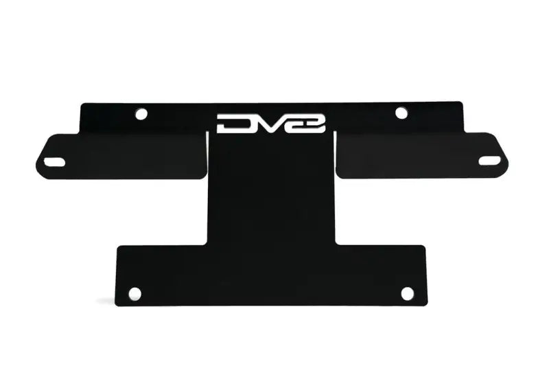 License Plate Relocation Kit Relocates Below The Center At An Angle On Front Bumper; Powder Coated; Black; Steel