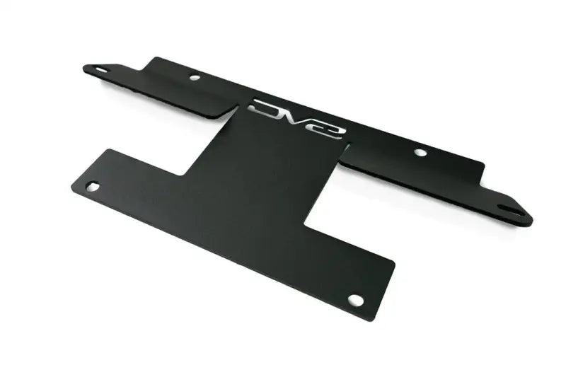 License Plate Relocation Kit Relocates Below The Center At An Angle On Front Bumper; Powder Coated; Black; Steel